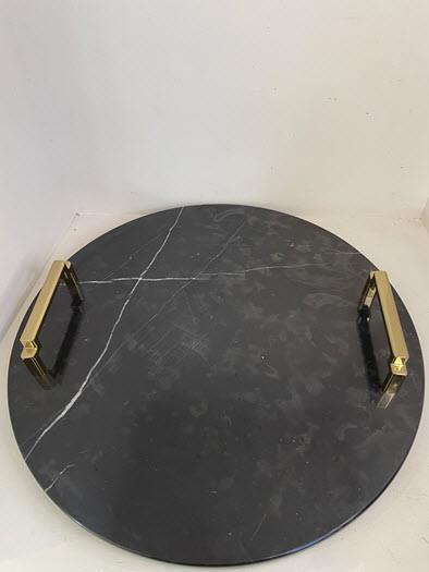 Round marble tray