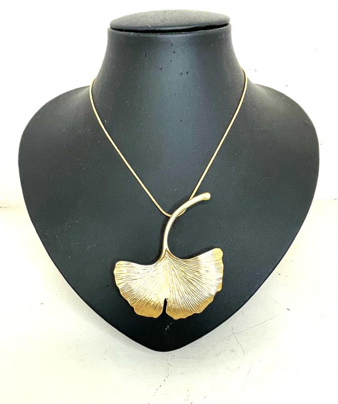 Gold leaf necklace