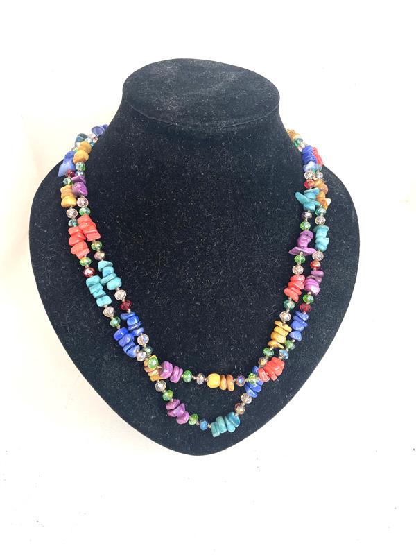 Multi coloured beads long N/L