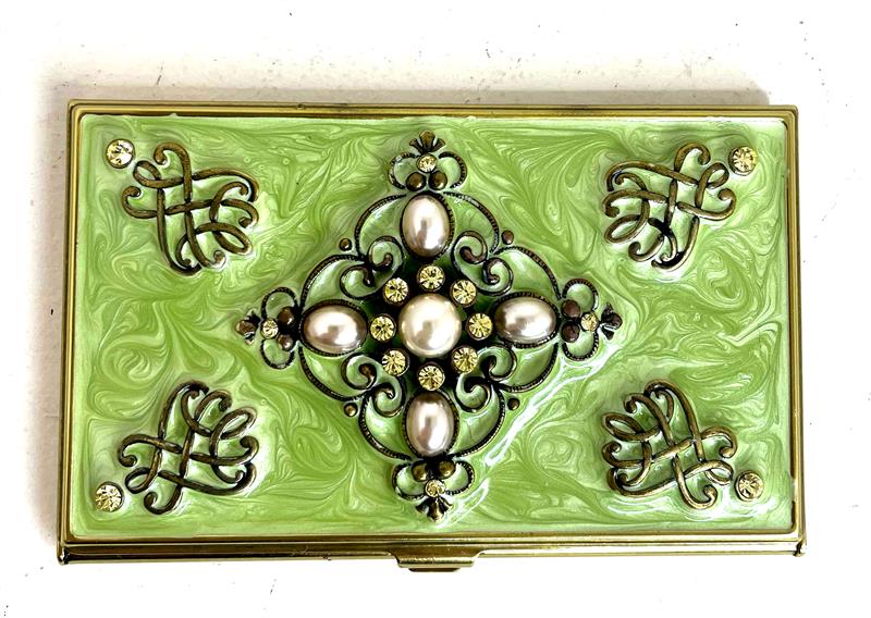 nBusiness card holder - ivory/pearls