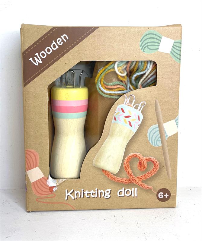 Wooden Knitting Doll