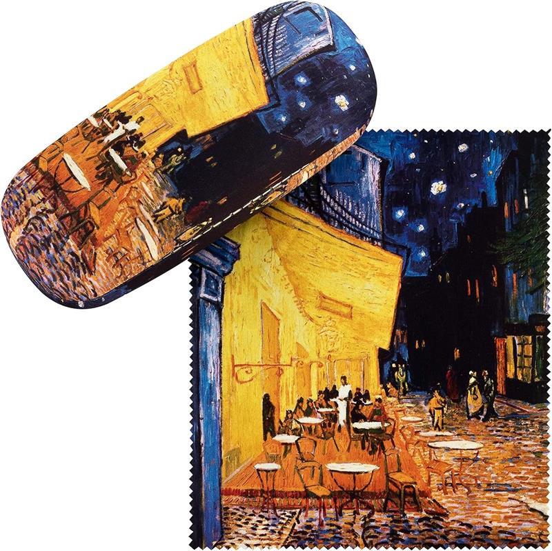 Spectacle case set with cleaning cloth