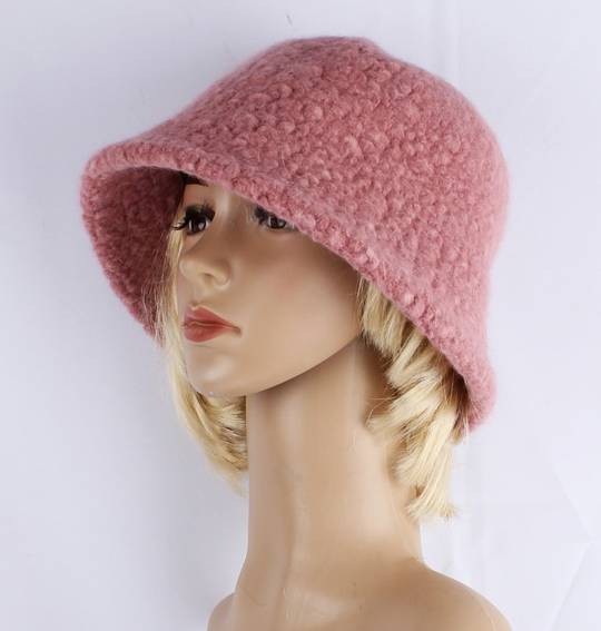 Wool boucle hat